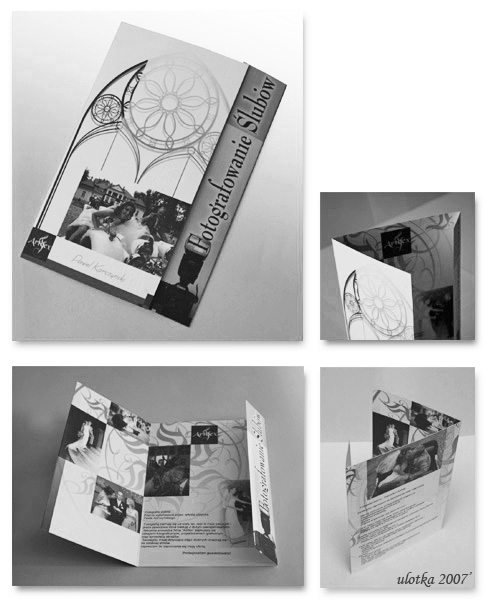 Projekt ulotki 2007 Zdjęciowe sesje ślubne.